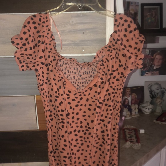 Peach Color Sexy Summer Dress - Picture 8 of 11